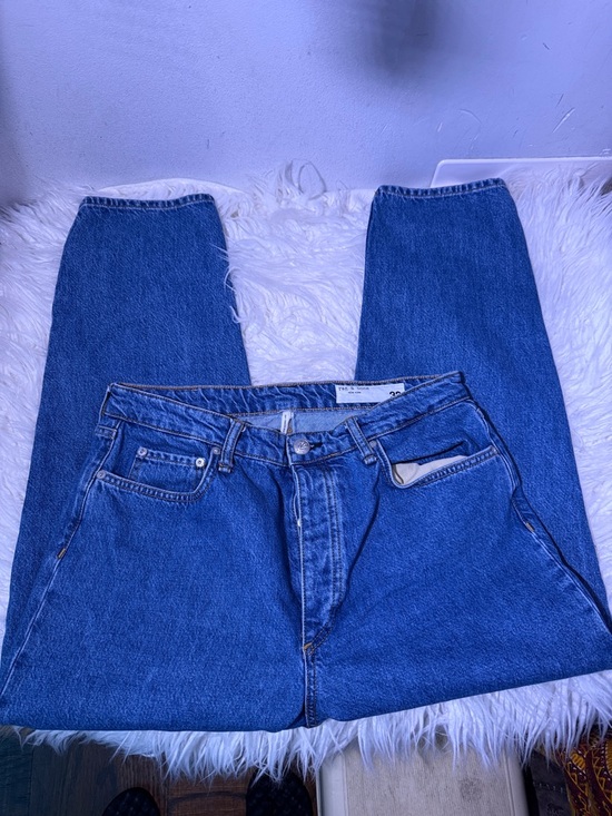 rag & bone Cropped High-Rise Blue Denim Jeans - Picture 6 of 9